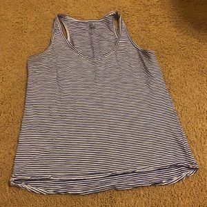 Blue and white striped JCPenney tank top